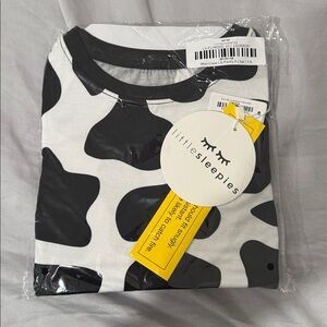 Little Sleepies Monochrome Cow Print Pajama Set